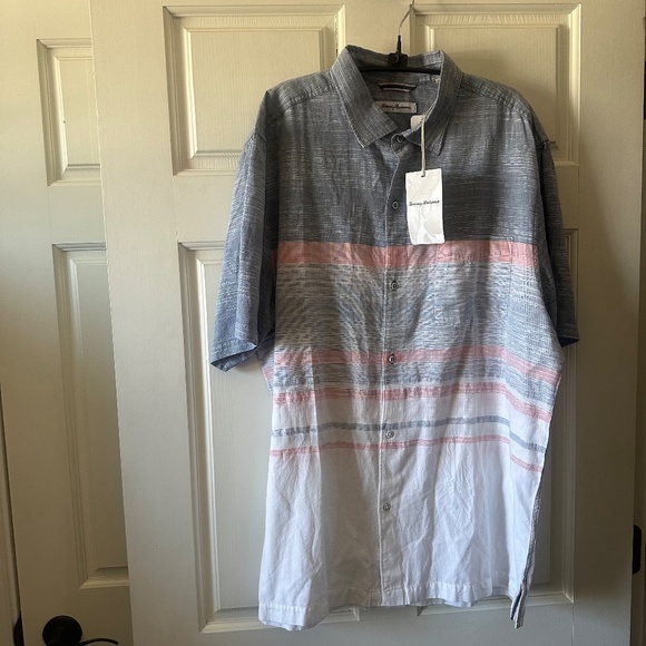 NWT - Tommy Bahama - Oceana Stripe Blue Allure Woven - Size L - Picture 6 of 10